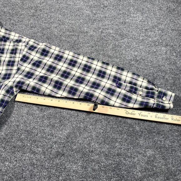 Polo Ralph Lauren Mens Medium Plaid Oxford Button up Shirt Blaire Lightweight - Picture 9 of 9